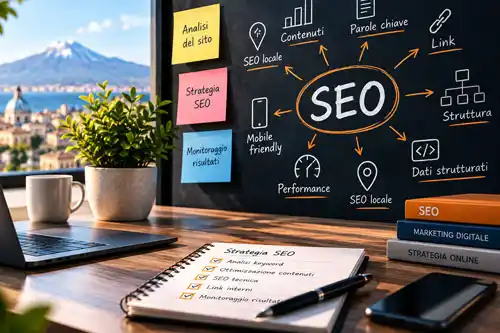 Ottimizziamo struttura, contenuti e prestazioni del tuo sito per migliorare la visibilità su Google e raggiungere potenziali clienti interessati ai tuoi servizi.