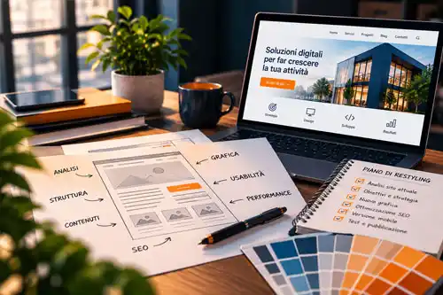 Sito più moderno, chiaro e accessibile da ogni dispositivo, progettato per comunicare meglio i tuoi servizi e facilitare il contatto con i potenziali clienti