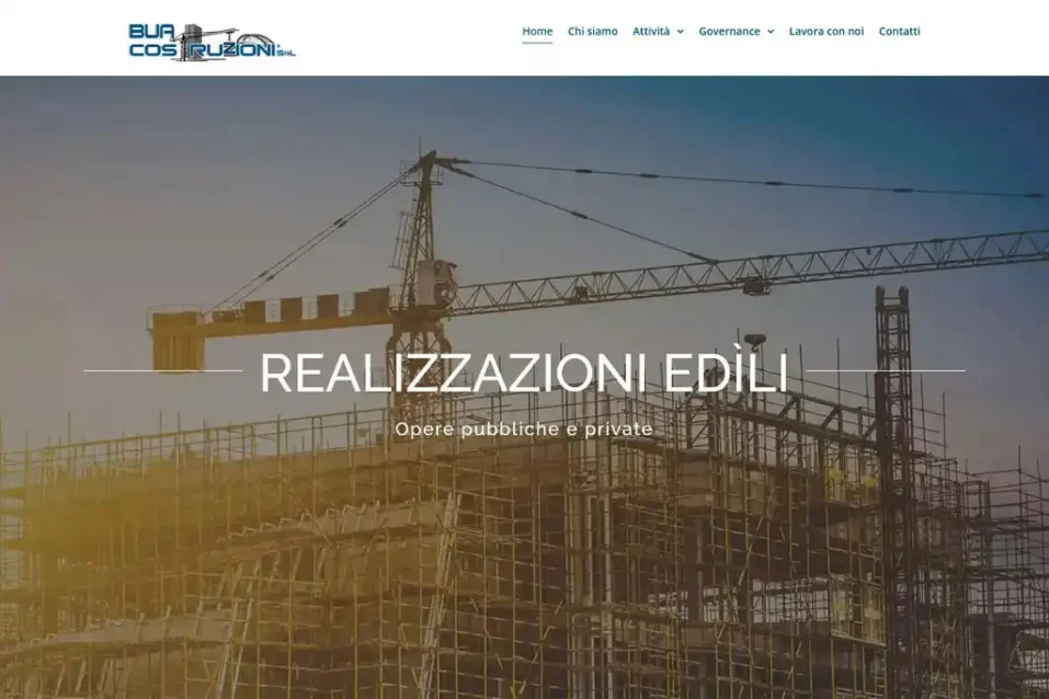 Anteprima del sito web Bua Costruzioni S.r.l., progetto nel portfolio NP Design