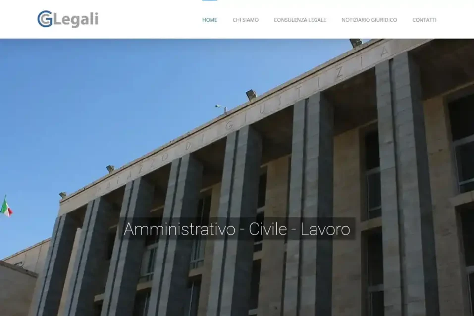 Anteprima del sito web CG Legali, progetto nel portfolio NP Design