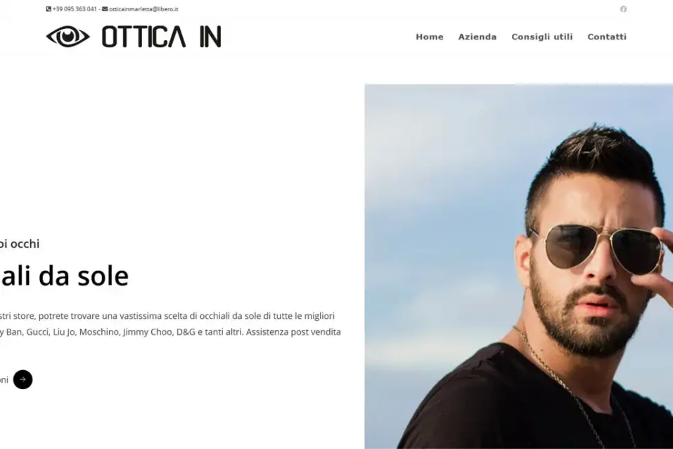 Anteprima del sito web Ottica In Marletta, progetto nel portfolio NP Design