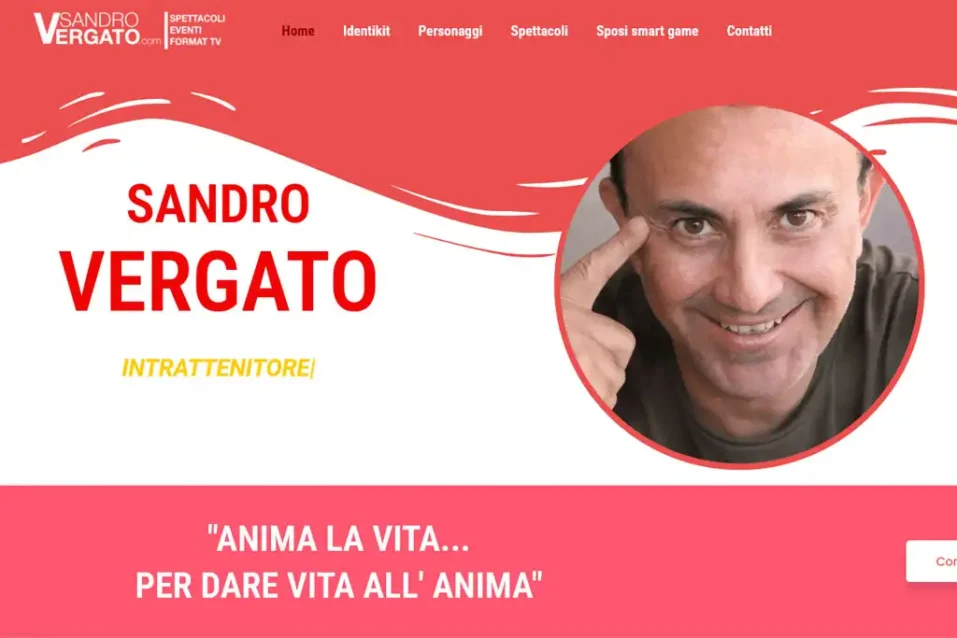 Anteprima del sito web Sandro Vergato, progetto nel portfolio NP Design